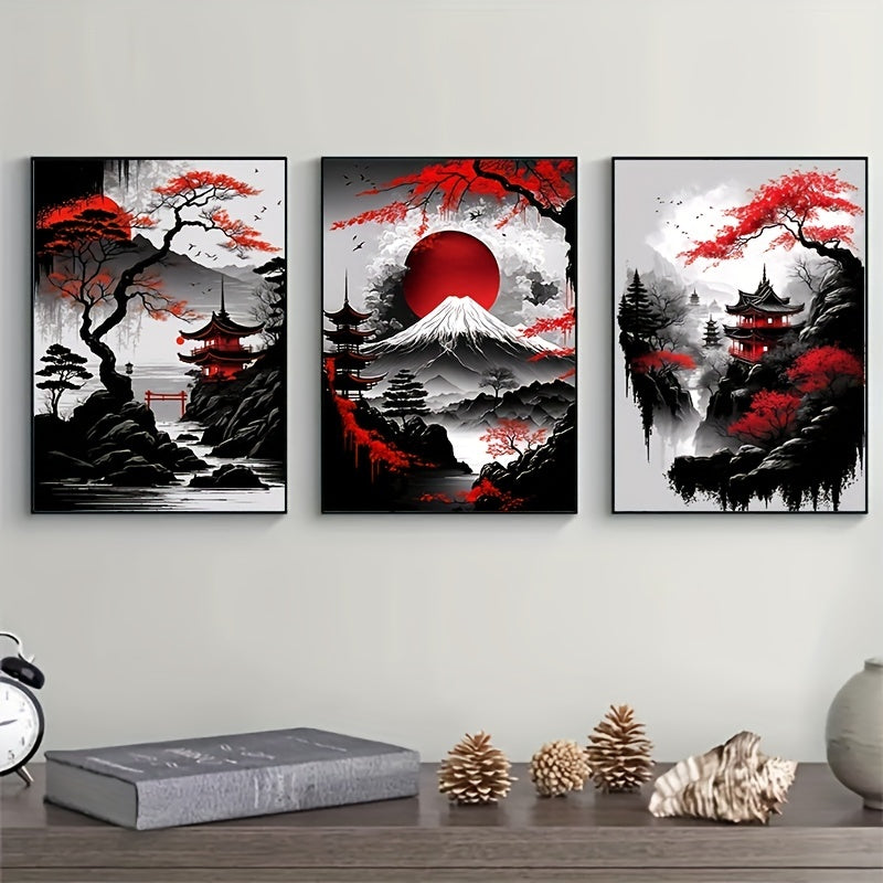 3pcs Frameless Japanese Natural Landscape Canvas Painting Black and Red Posters Vintage Ink Art Wall Art Prints for Living Room Bedroom Home Decor No Frame https://www.temu.com/search_result.html?search_key=601099517626340