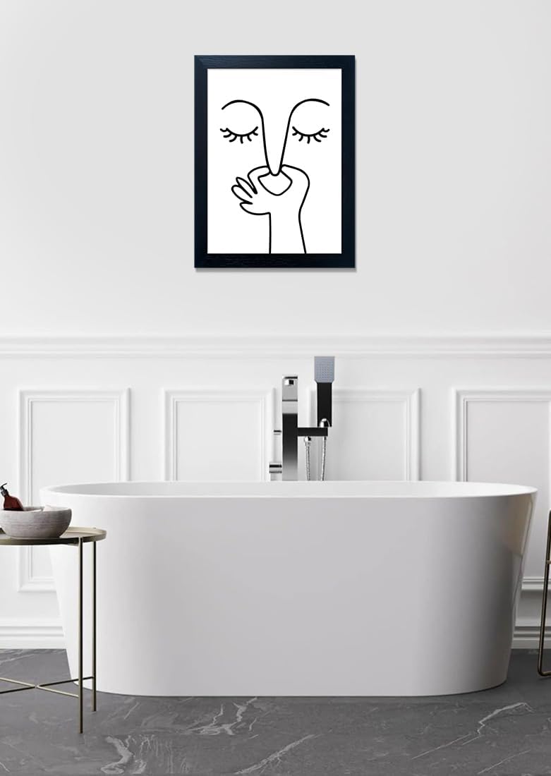 AIANHUA Black and White Bathroom Wall Decor Bad Smell Humorous Wall Art Funny Guest Toilet Picture Print Painting Modern Minimalistic Bathroom Sign https://www.amazon.com/dp/B0D2KWGPD9