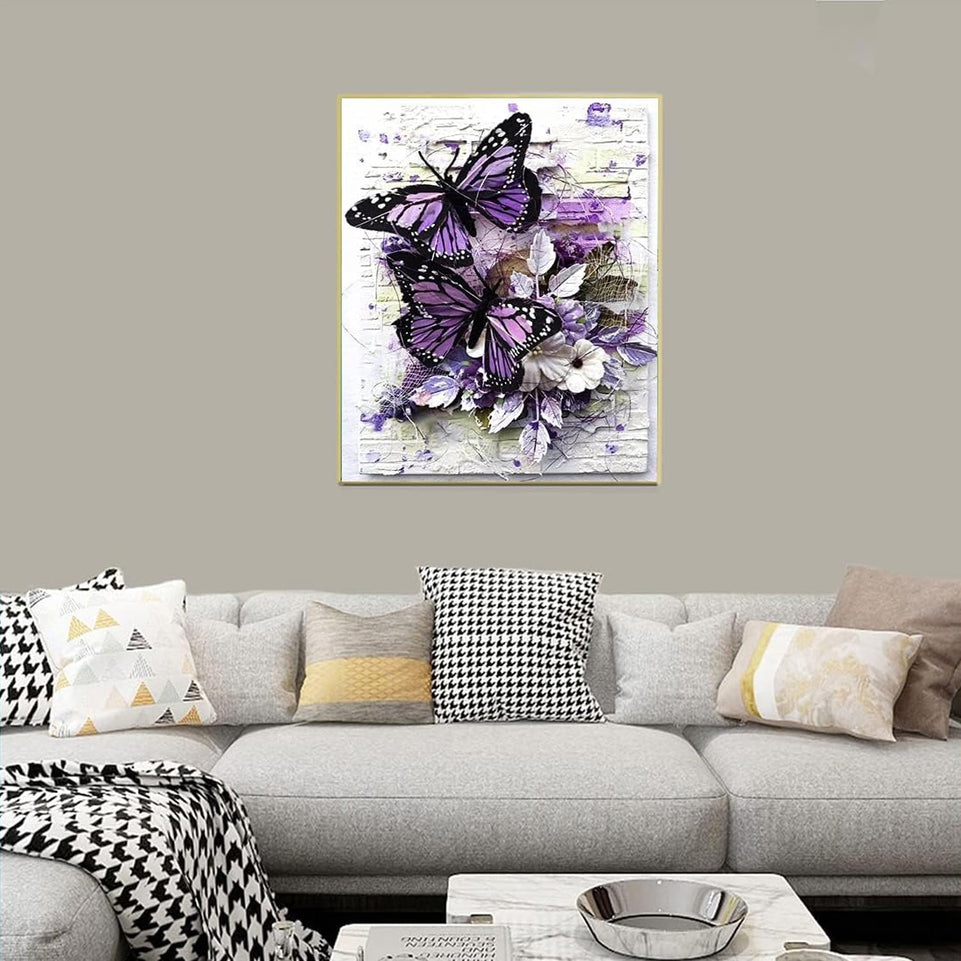 DOTZSO Painting Kits for Adults DIY 5D Round Full Drill Butterfly Flowers Diamond Art Adult 5d Diamond Painting Very Suitable for Home Leisure and Wall Decoration 11.8x15.7 (Inches) https://www.amazon.com/dp/B09FF26874