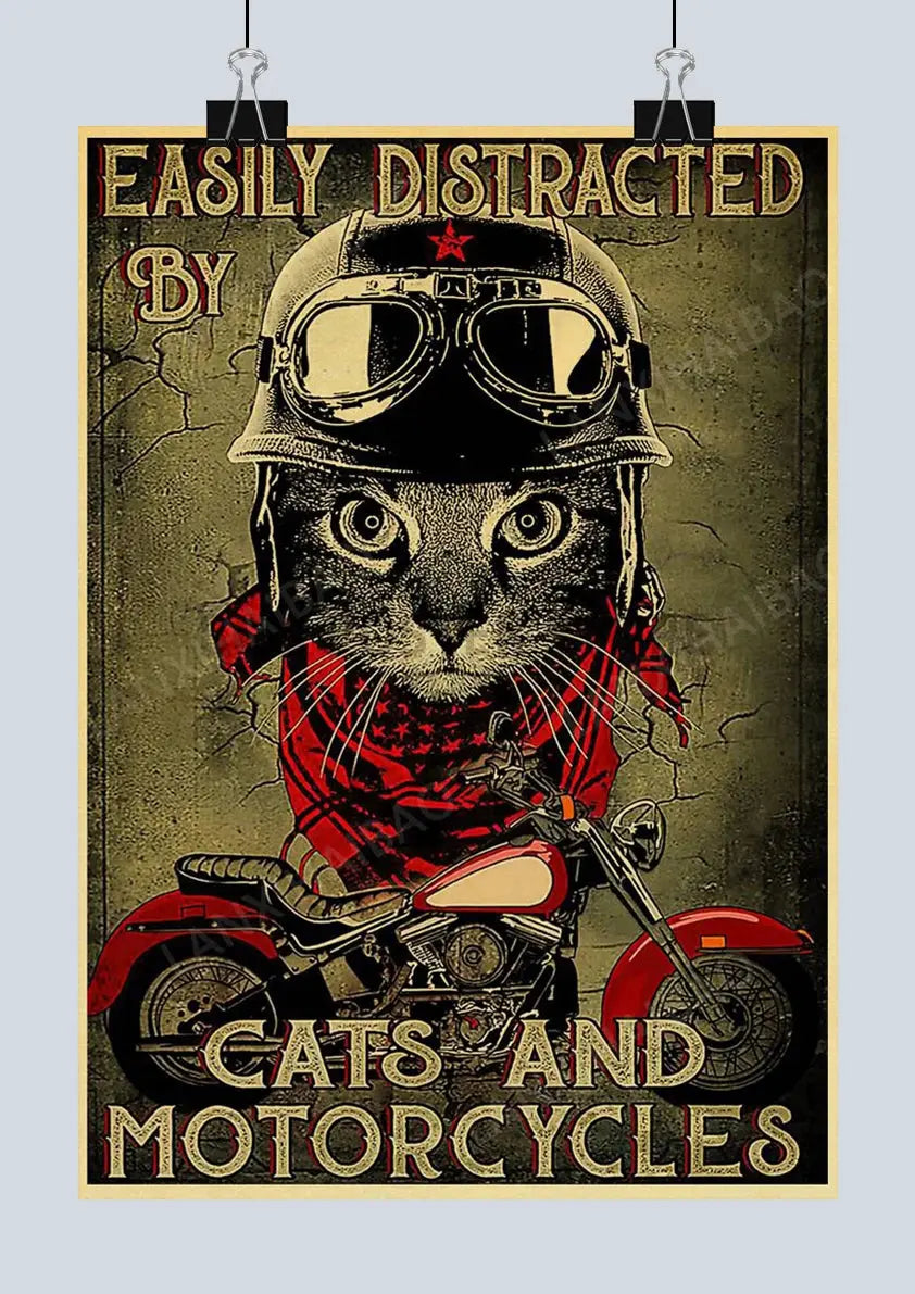 Cute Retro Mystery Black Cat Kraft Paper Poster Funny Butt Paper Bathroom Study Bar Cafe Art Collection Decorative Wall Sticker June Wall Art