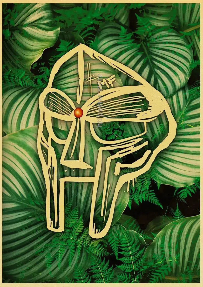 MF Doom Madlib Poster Retro Poster Painting Hip Hop Rap Music Album Star Picture Wall Art For Living Room Home Decor June Wall Art