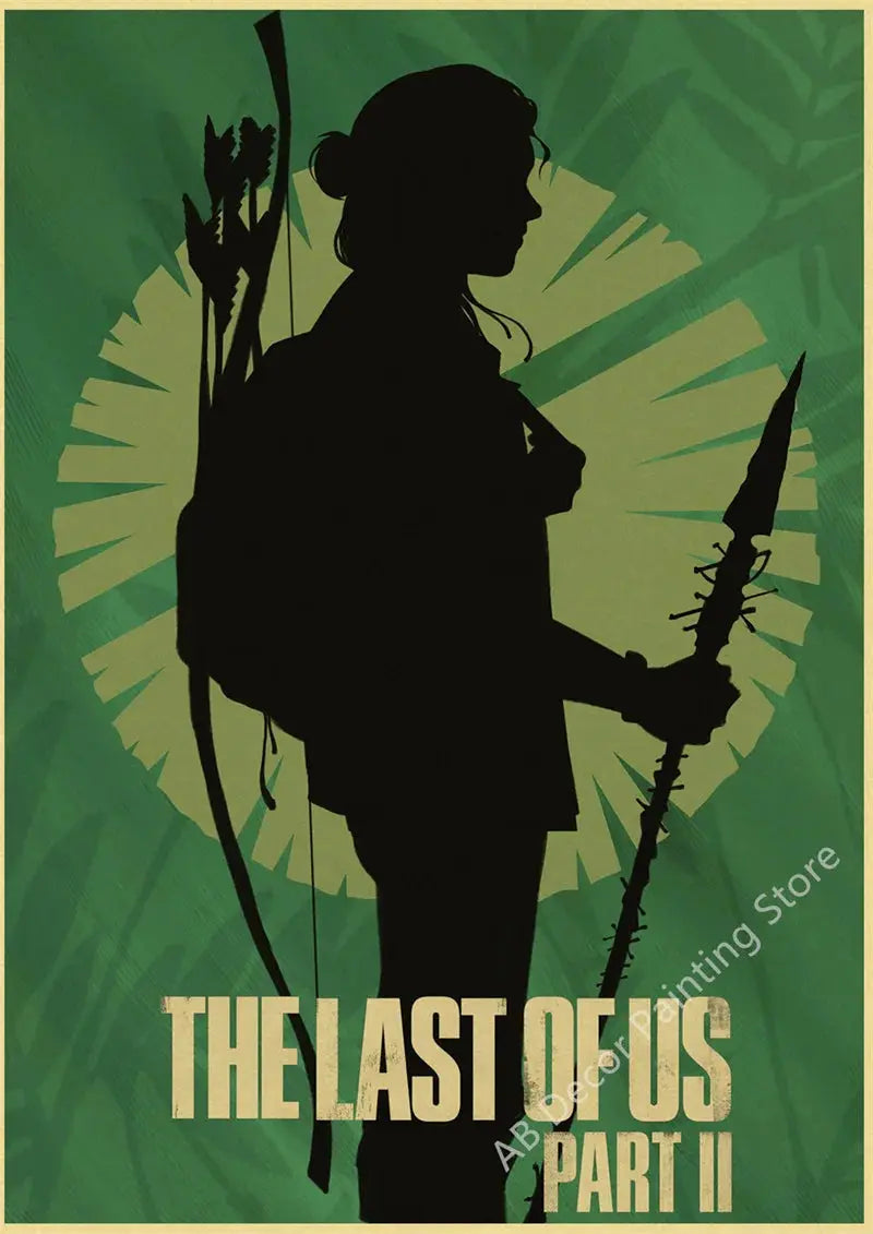 Retro The Last of Us Part 1 2 Poster Kraft Paper Prints Picture DIY Vintage Home Room Bar Cafe Art Wall Decor Aesthetic Painting June Wall Art