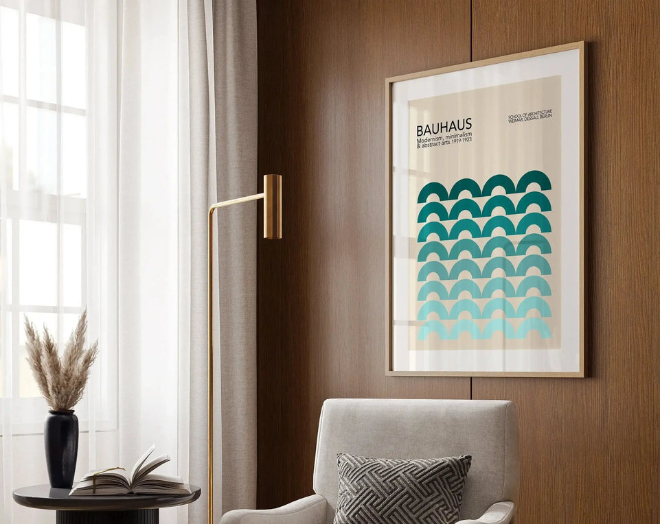 Modernist Bauhaus Geometric Canvas Poster Living Room Wall Art Retro Prints Mid Century Home Decorative Wall Art Painting June Wall Art
