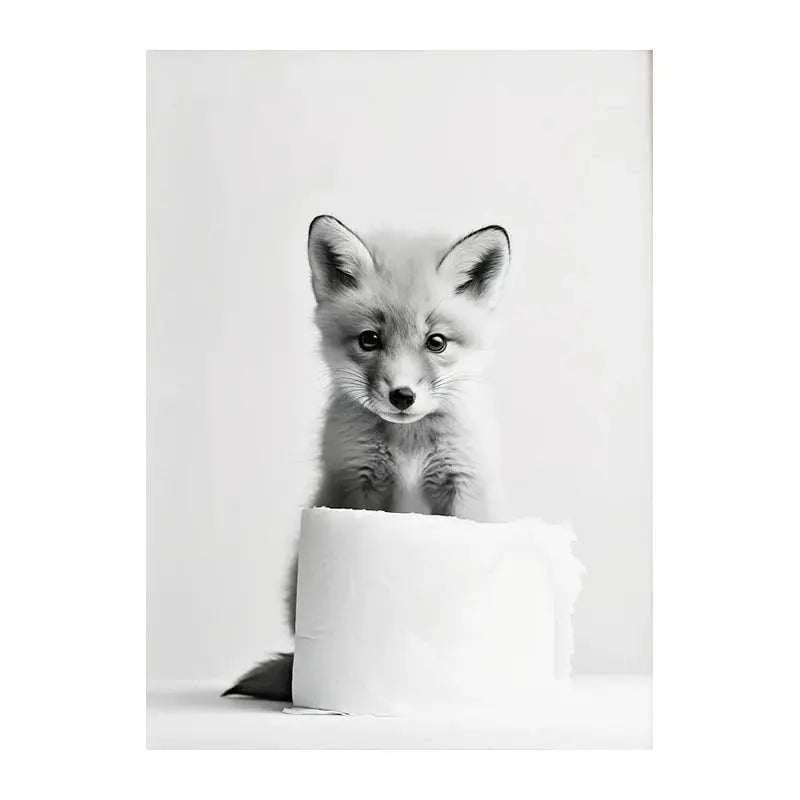 Cute Animals Toilet Paper Living Room Murals Wall Art Poster Otter Cat Tiger Canvas Painting Funny Bathroom Bathroom Home Decor June Wall Art