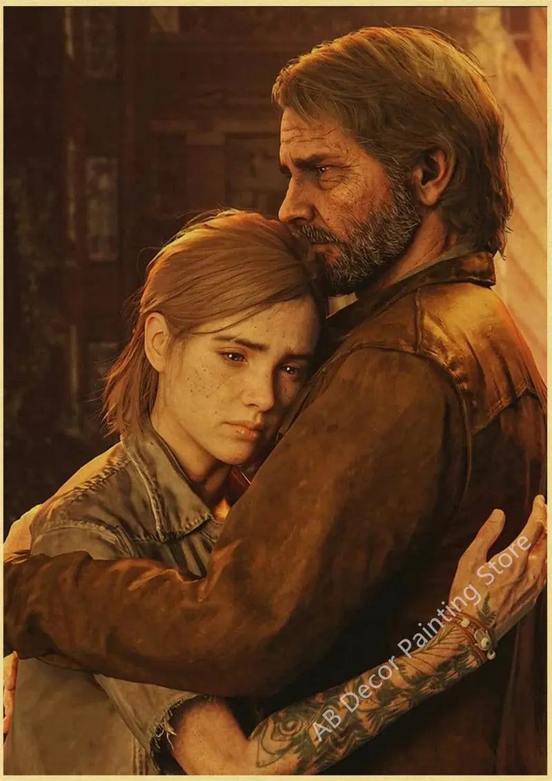 Retro The Last of Us Part 1 2 Poster Kraft Paper Prints Picture DIY Vintage Home Room Bar Cafe Art Wall Decor Aesthetic Painting June Wall Art