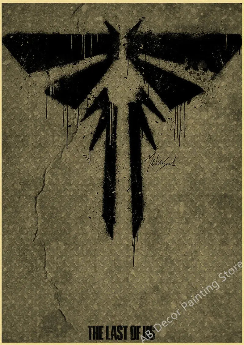 Hot The Last of Us Part 1 2 Poster Abby Ellie Retro Kraft Paper Prints Vintage Home Room Bar Cafe Club Decor Art Wall Painting June Wall Art
