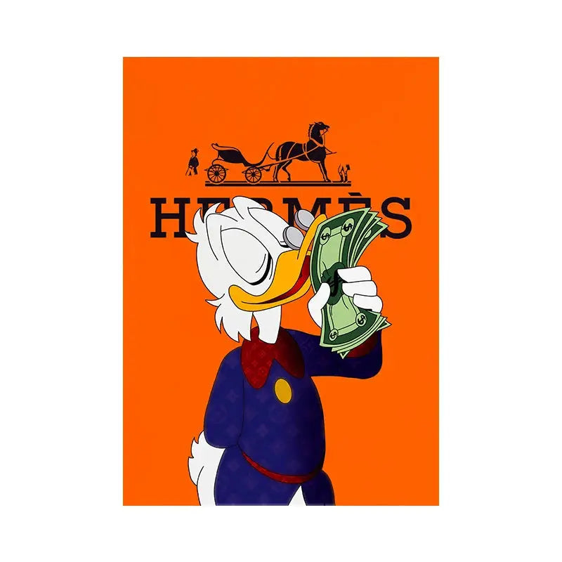 Scrooge Mcduck Motivational Poster Modern Luxury Wall Art Canvas Painting Print Pop Pictures for Living Room Home Decor Cuadros June Wall Art