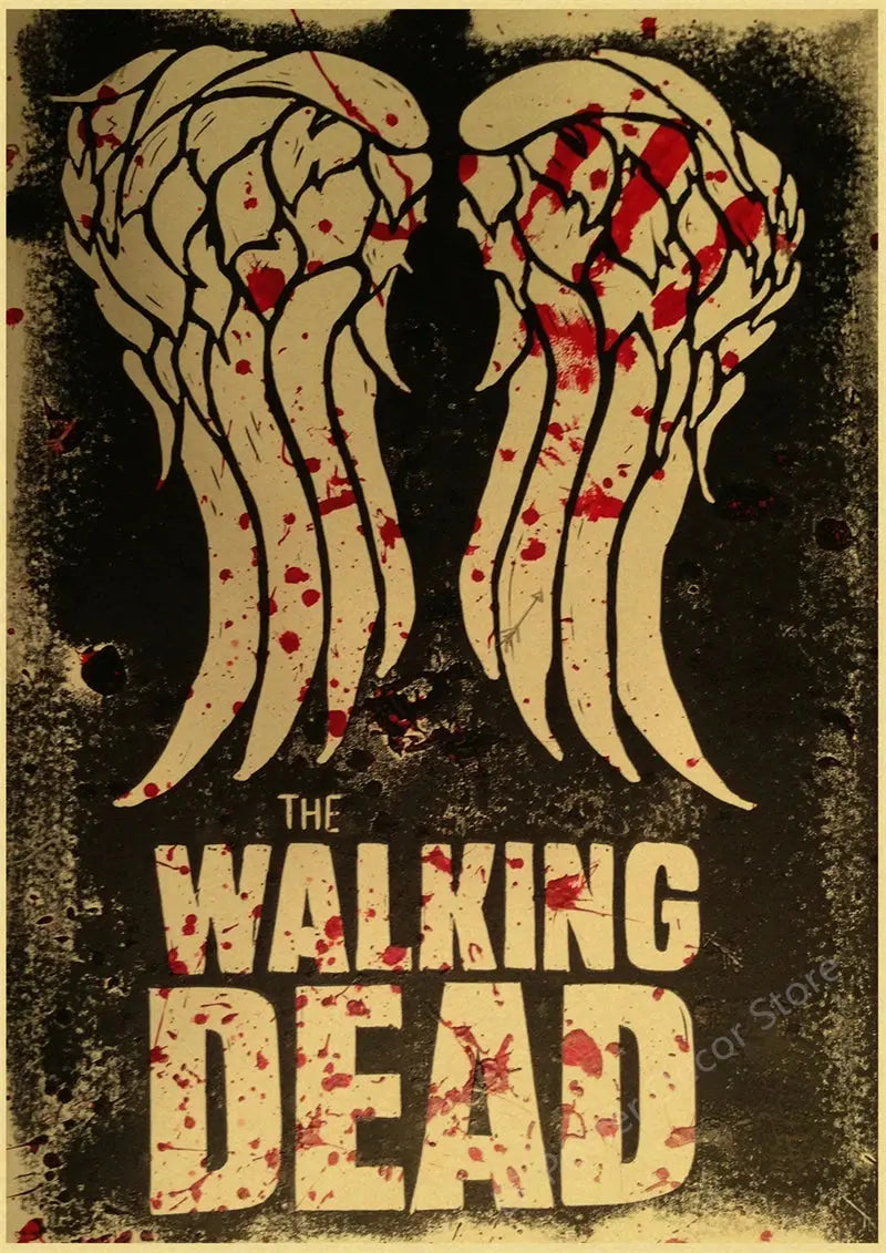 The Walking Dead Poster Rick Grimes/Daryl Dixon Prints Posters Horror TV Show Vintage Home Room Art Wall Decor Retro Painting June Wall Art