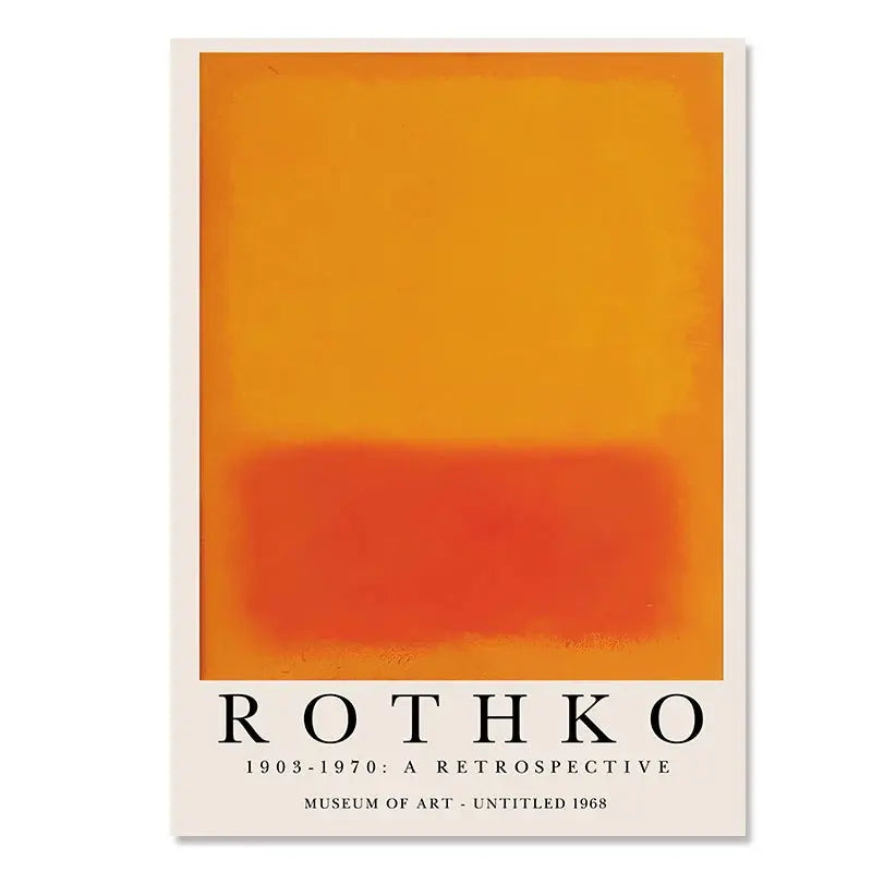 Abstract Yayoi Kusama Orange Wall Art Matisse Mark Rothko Posters and Prints Flower Market Canvas Painting Mural Decoration June Wall Art