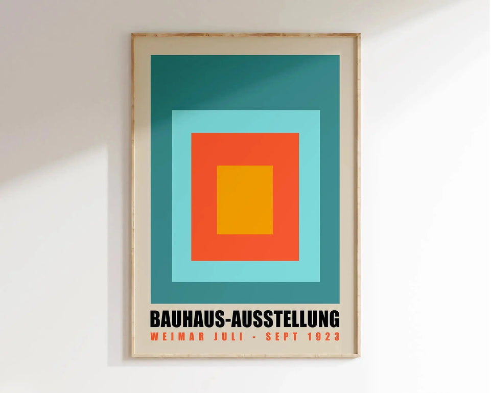 Modernist Bauhaus Geometric Canvas Poster Living Room Wall Art Retro Prints Mid Century Home Decorative Wall Art Painting June Wall Art