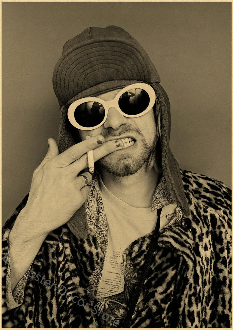 Singer Kurt Cobain Retro Poster Kraft Paper Prints and Posters DIY Vintage Home Room Bar Cafe Decor Aesthetic Art Wall Painting June Wall Art