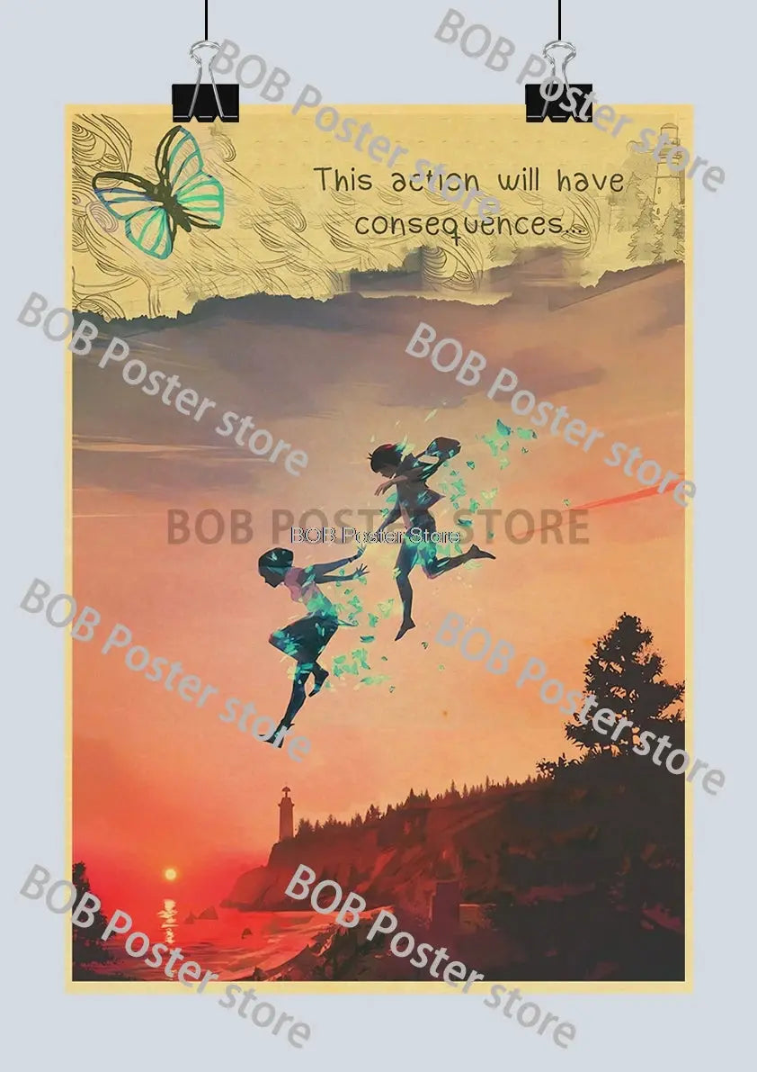 Classic Life is Strange 1 2 Before the Storm Video Game Kraft Poster Painting Wall Sticker Art Picture Game Room Home Gift Decor June Wall Art