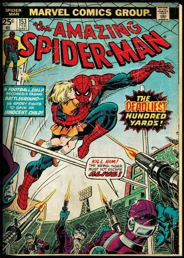 Vintage Comics Superhero Marvel Spiderman Posters and Prints Canvas Painting Wall Art Decoration Pictures for Boy Bedroom Decor June Wall Art
