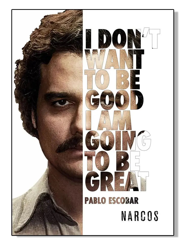 Lord Pablo Escobar Narcos Mugshot Poster Canvas Painting Colombian Drug Gangster Wall Art For Living Room Home Decoration June Wall Art