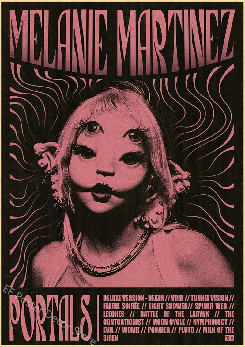 Vintage Singer Poster Retro Music Album Prints Melanie Martinez Pop Home Room Bar Cafe Club Decor Aesthetic Art Wall Painting June Wall Art