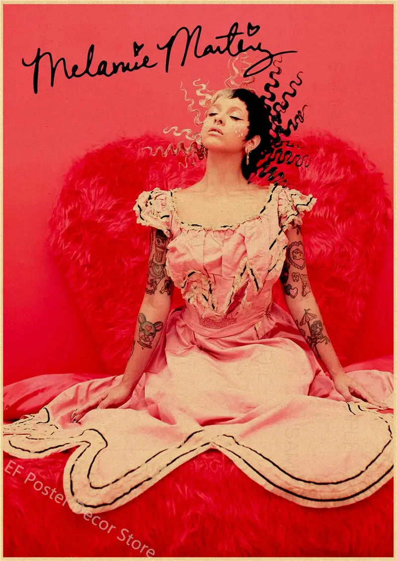 Vintage Singer Poster Retro Music Album Prints Melanie Martinez Pop Home Room Bar Cafe Club Decor Aesthetic Art Wall Painting June Wall Art