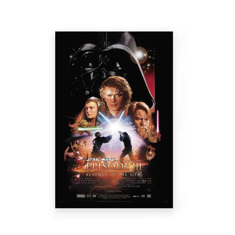 Star Wars Revenge of the Sith Poster Vintage Movie Art Prints Retro Star Wars Canvas Painting Living Room Wall Pictures Decor June Wall Art