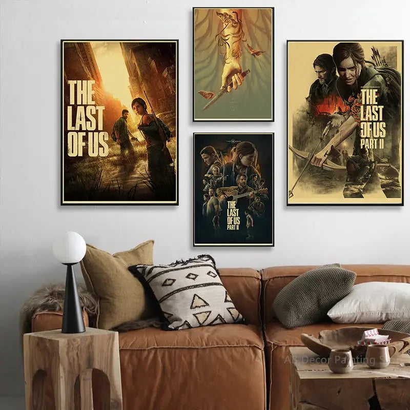 Retro The Last of Us Part 1 2 Poster Kraft Paper Prints Picture DIY Vintage Home Room Bar Cafe Art Wall Decor Aesthetic Painting June Wall Art