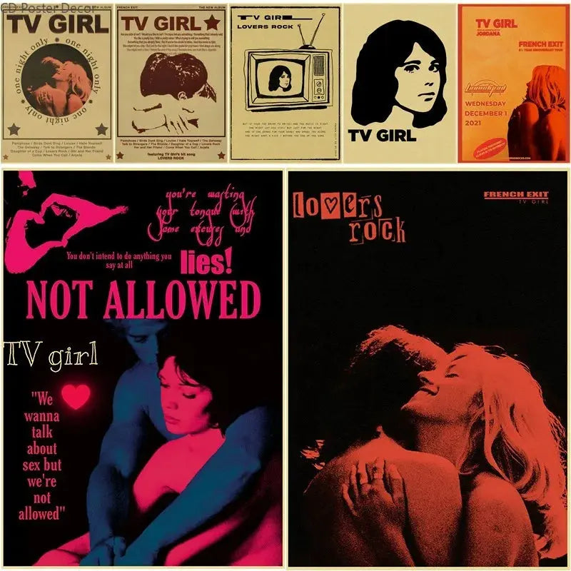TV Girl Poster Who Really Cares/French Exit Lovers Rock Posters Music Prints Art Wall Painting Vintage Room Home Decor Picture June Wall Art
