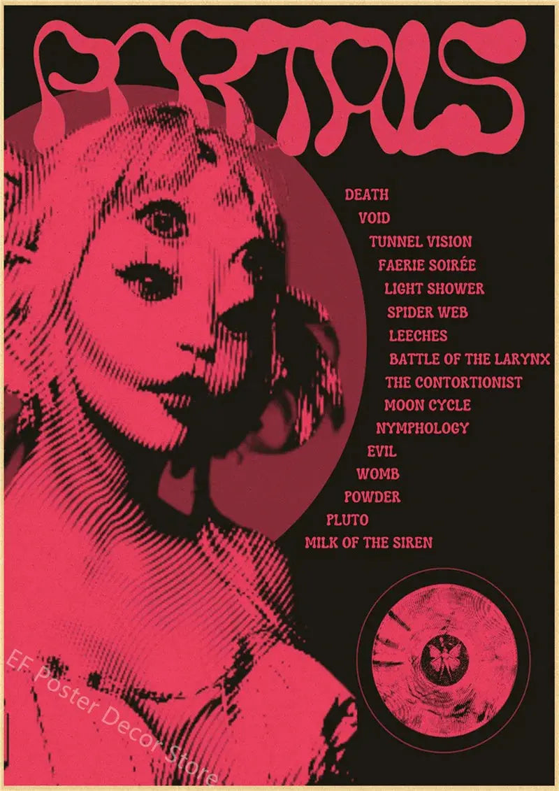 Vintage Singer Poster Retro Music Album Prints Melanie Martinez Pop Home Room Bar Cafe Club Decor Aesthetic Art Wall Painting June Wall Art