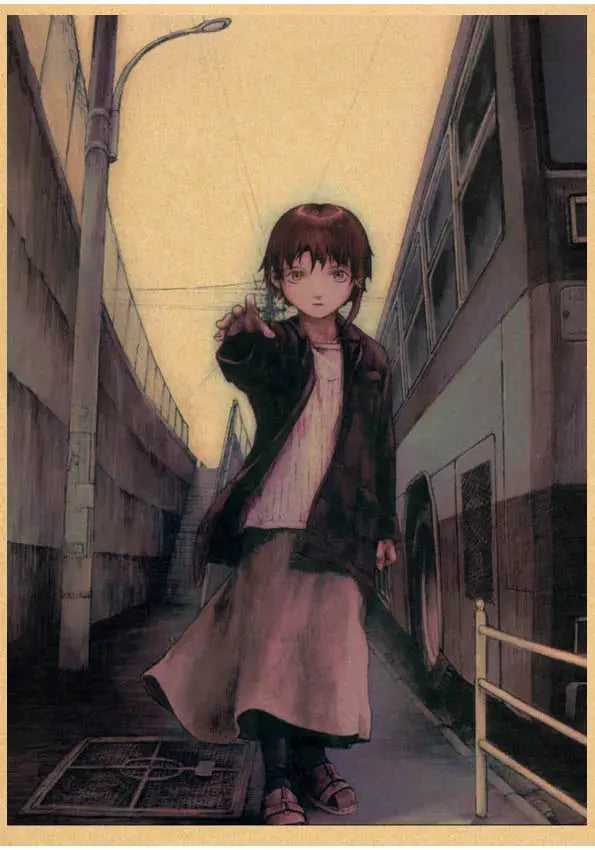 serial experiments lain Poster Anime Wall Art Home Decorative Painting Children's Room Decor Wall Sticker June Wall Art