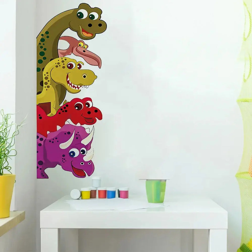 Funny Probe Dinosaur Room Decor Wall Decals Behind The Door Stickers Kids Bedroom Living Room Children Nursery Mural Wall Art June Wall Art