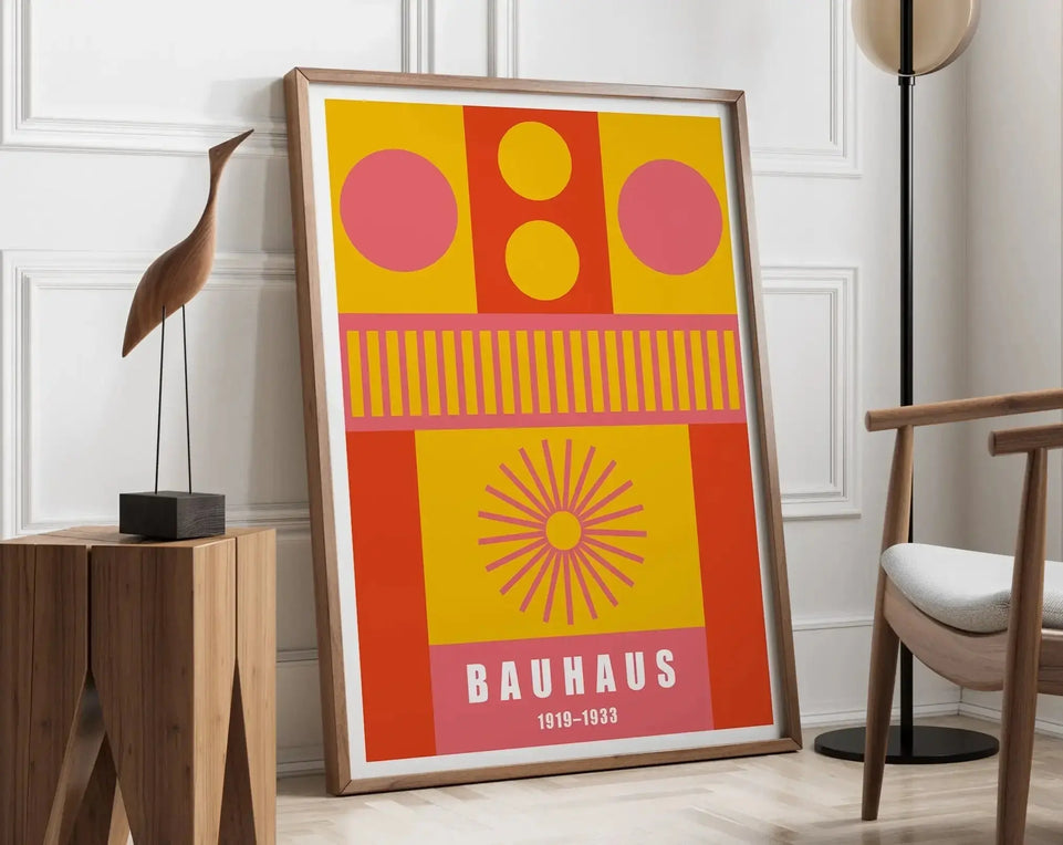 Modernist Bauhaus Geometric Canvas Poster Living Room Wall Art Retro Prints Mid Century Home Decorative Wall Art Painting June Wall Art