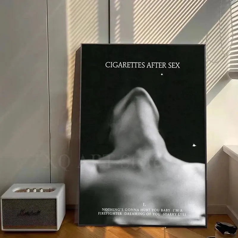 Modern Women Cigarettes After Sex Black Canvas Paintings Posters and Prints Wall Art Pictures for Living Room Decoration Cuadros June Wall Art