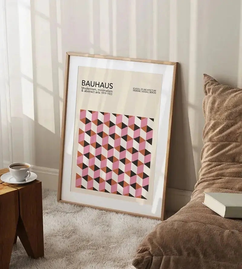 Modernist Bauhaus Geometric Canvas Poster Living Room Wall Art Retro Prints Mid Century Home Decorative Wall Art Painting June Wall Art