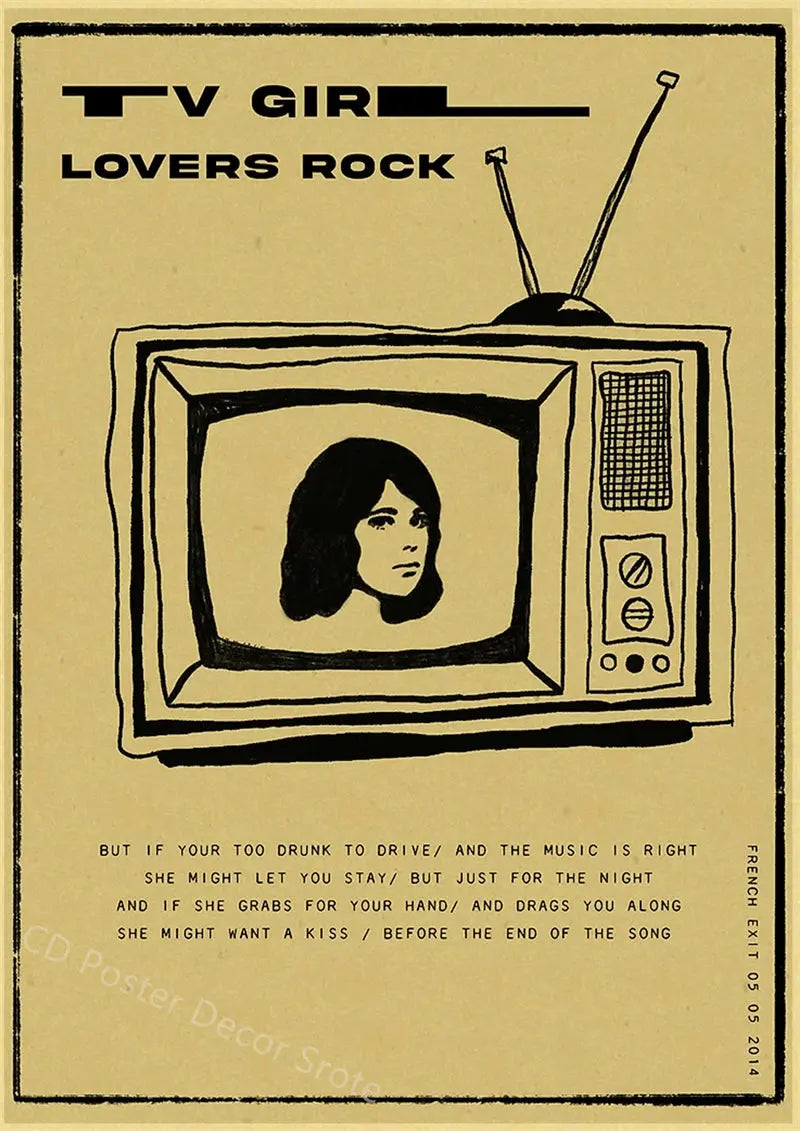 TV Girl Poster Who Really Cares/French Exit Lovers Rock Posters Music Prints Art Wall Painting Vintage Room Home Decor Picture June Wall Art