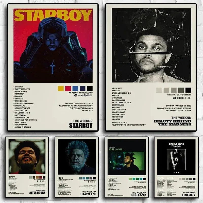 Music Album Star The Weeknd Hip Hop Print Posters For Living Room Canvas Painting Art Home Decoration Wall Decor Picture Gift June Wall Art