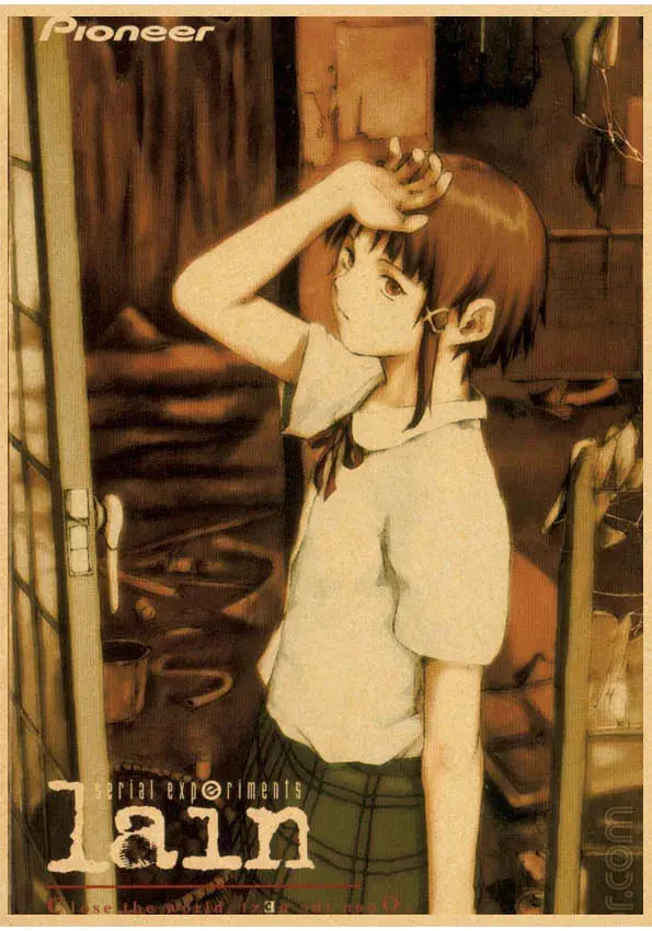 serial experiments lain Poster Anime Wall Art Home Decorative Painting Children's Room Decor Wall Sticker June Wall Art