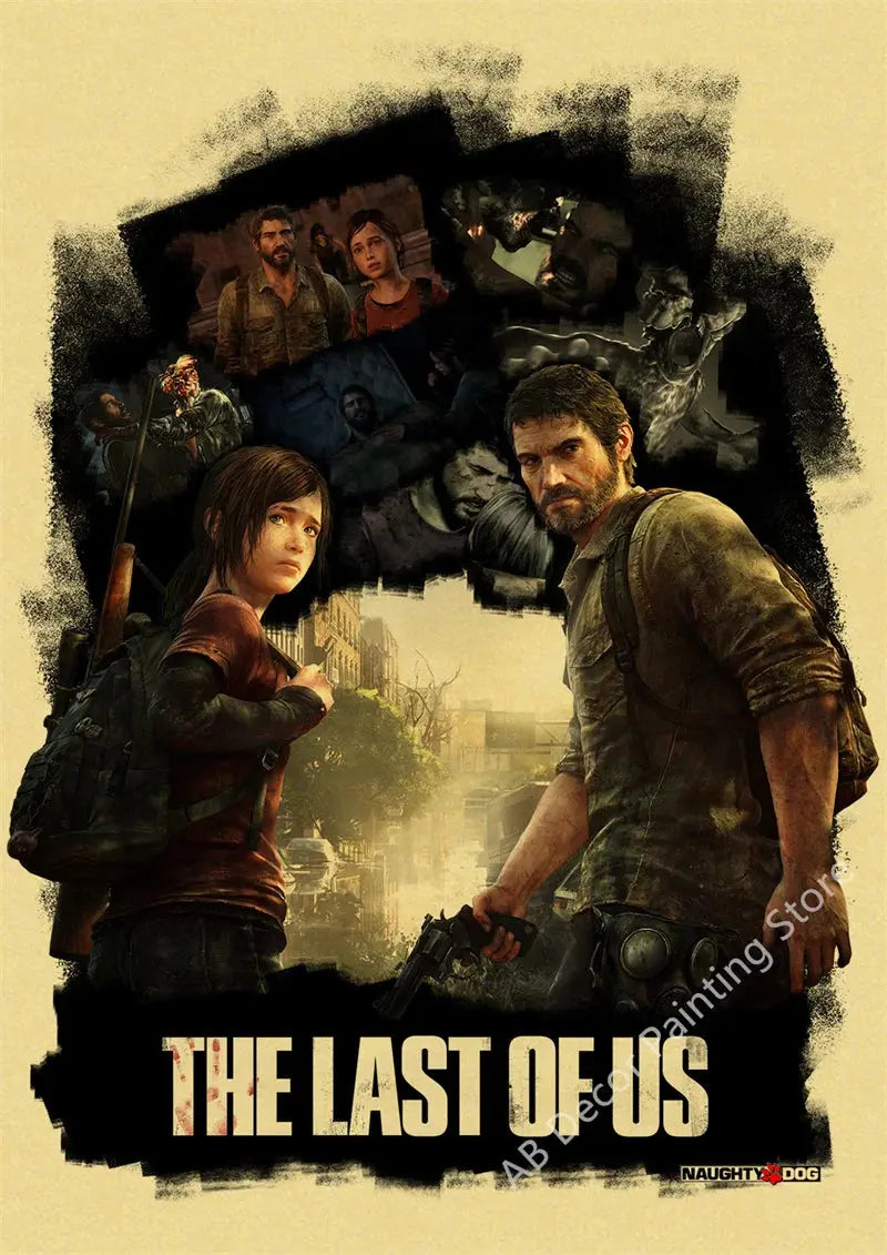 Retro The Last of Us Part 1 2 Poster Kraft Paper Prints Picture DIY Vintage Home Room Bar Cafe Art Wall Decor Aesthetic Painting June Wall Art