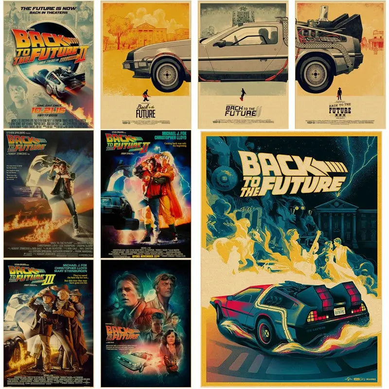 Back To The Future 1 2 3 Movie Posters Kraft Paper Prints Vintage Home Room Cafe Bar Art Wall Decor Aesthetic Painting Picture June Wall Art