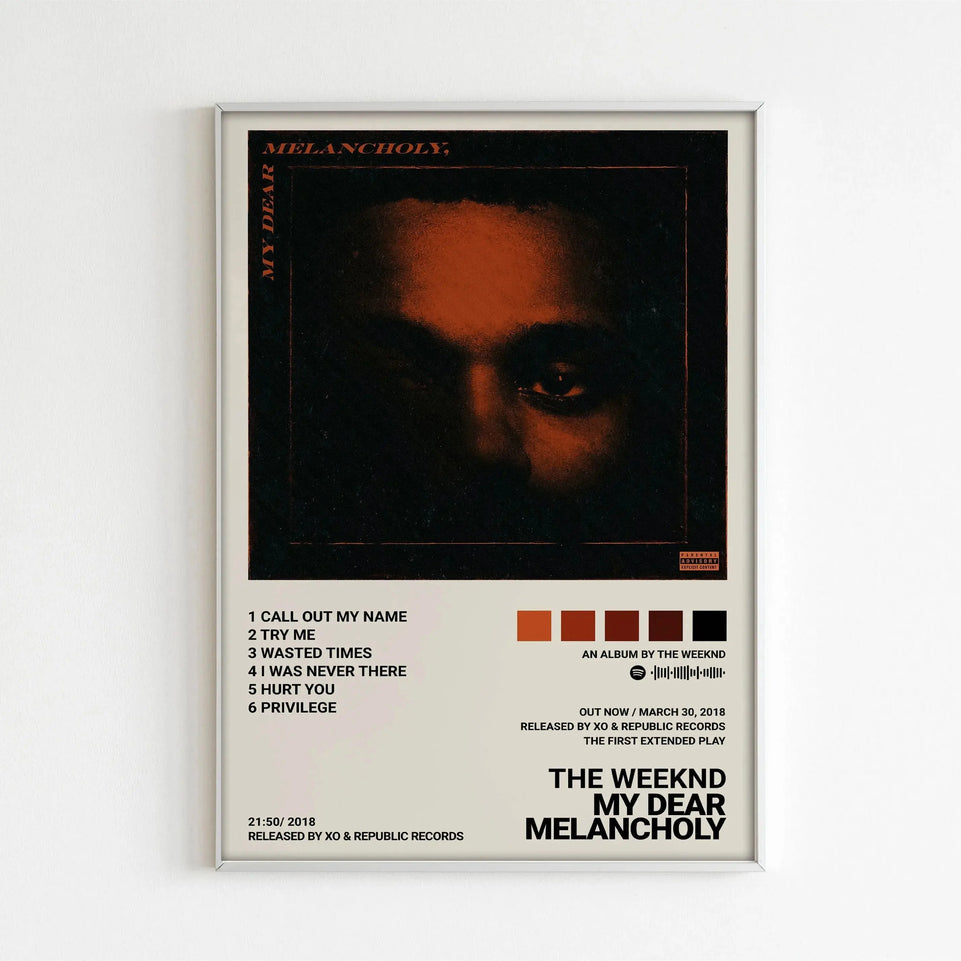 Music Album Star The Weeknd Hip Hop Print Posters For Living Room Canvas Painting Art Home Decoration Wall Decor Picture Gift June Wall Art