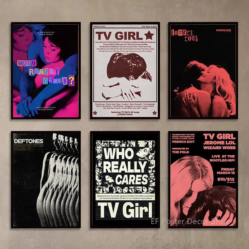 TV Girl Poster Aesthetic Prints Picture Lovers Rock Art Print Posters Room Home Decor Club Bar Cafe Decoration Art Wall Painting June Wall Art