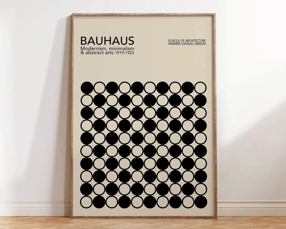 Modernist Bauhaus Geometric Canvas Poster Living Room Wall Art Retro Prints Mid Century Home Decorative Wall Art Painting June Wall Art