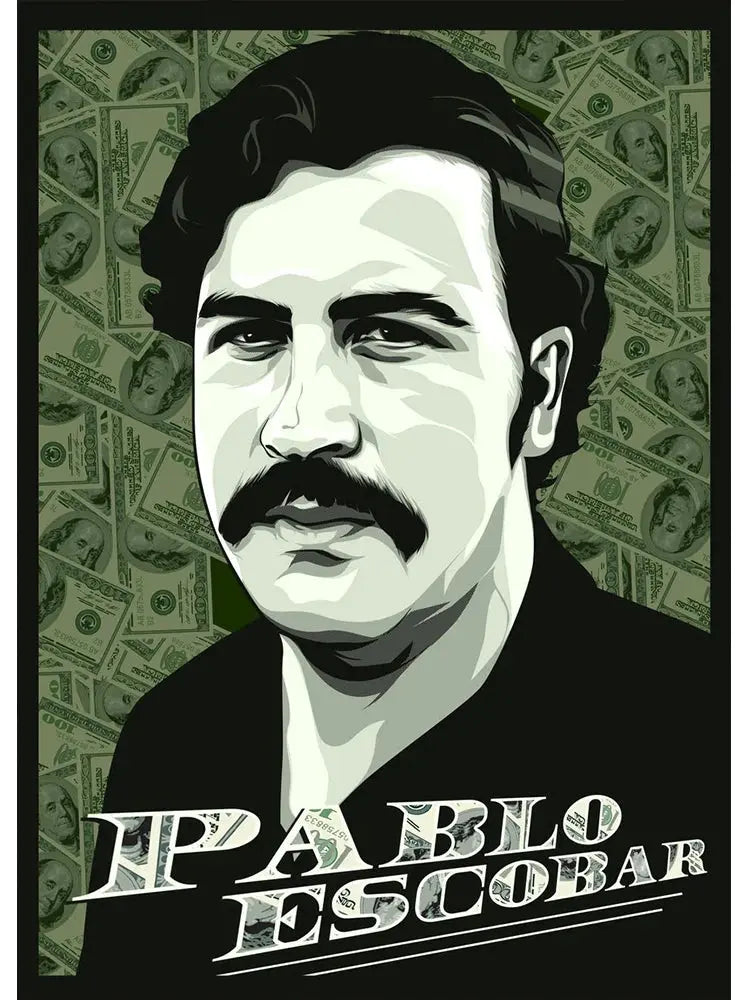 Lord Pablo Escobar Narcos Mugshot Poster Canvas Painting Colombian Drug Gangster Wall Art For Living Room Home Decoration June Wall Art