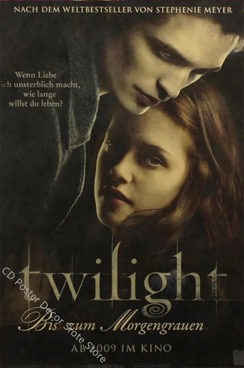 Movie Twilight Poster Edward Bella Retro Kraft Paper Prints Picture DIY Film Vintage Room Home Bar Cafe Art Wall Decor Painting June Wall Art
