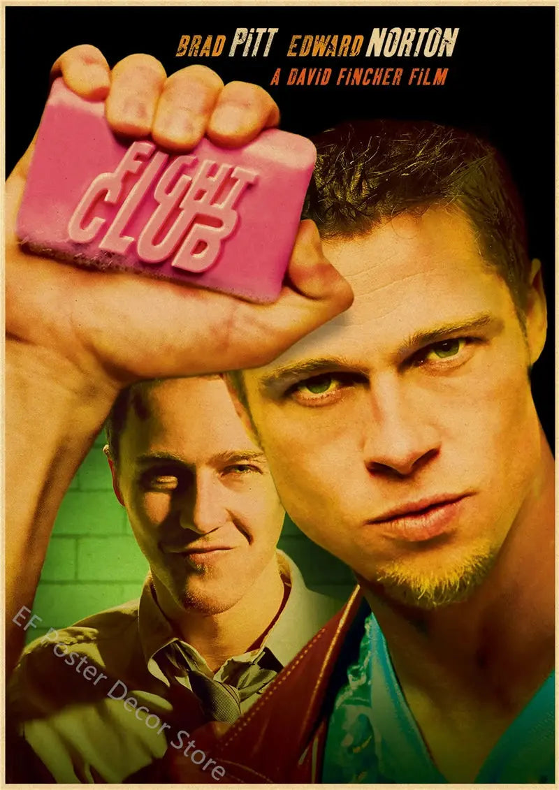 Vintage Movie Posters Retro Prints Fight Club/Leon Poster Classic Film Retro Home Room Cinema Decor Aesthetic Art Wall Painting June Wall Art