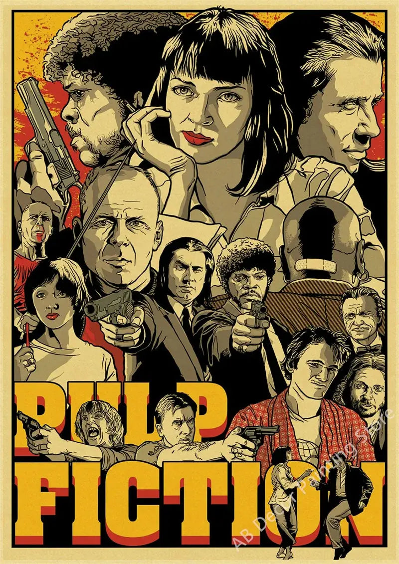 Nostalgic Printing Classic Movie Collection Posters Retro Kraft Paper Prints Vintage Home Room Cafe Bar Art Wall Decor Painting June Wall Art