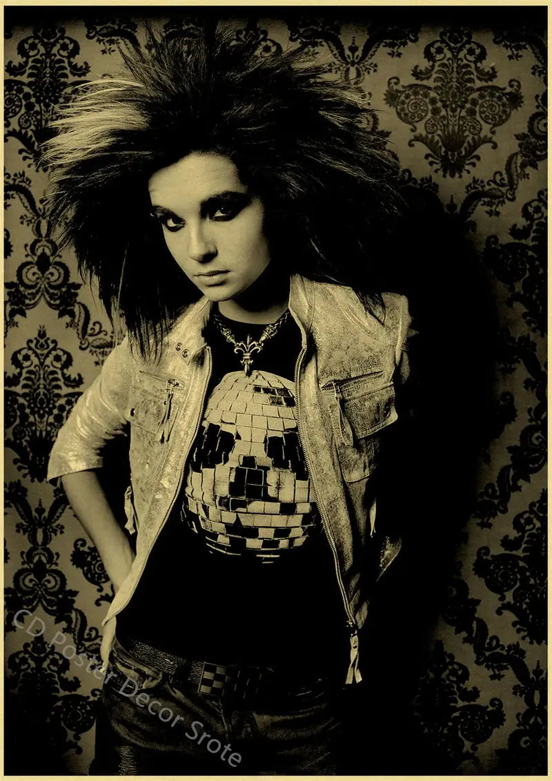 Tokio Hotel Poster German Rock Band Posters Retro Prints Nostalgic Art Wall Painting Vintage Room Home Decor Aesthetic Picture June Wall Art