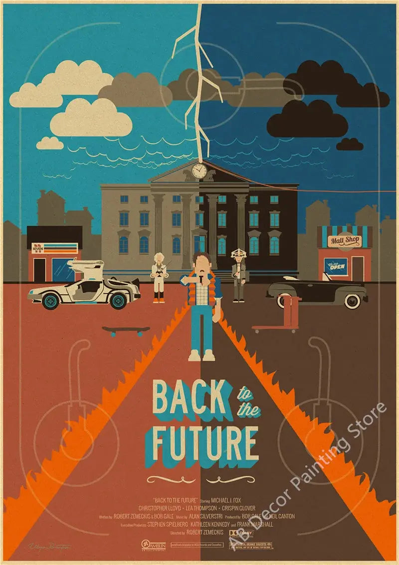 Back To The Future 1 2 3 Movie Posters Kraft Paper Prints Vintage Home Room Cafe Bar Art Wall Decor Aesthetic Painting Picture June Wall Art