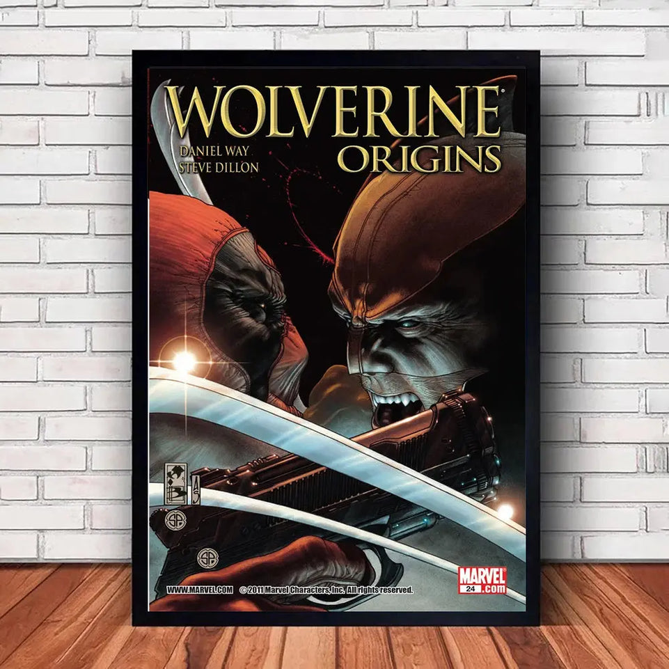 MINISO Marvel Poster Deadpool and Wolverine 2023 Movie Dune Canvas Wall Art Print Mural Home Decor Movie Lovers Gift June Wall Art