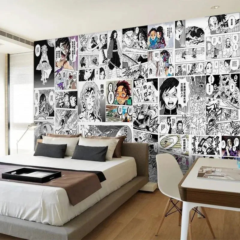 Japanese popular animation (21X30cm) 20/30/40pcs self-adhesive cartoon stickers room decorations wall stickers June Wall Art