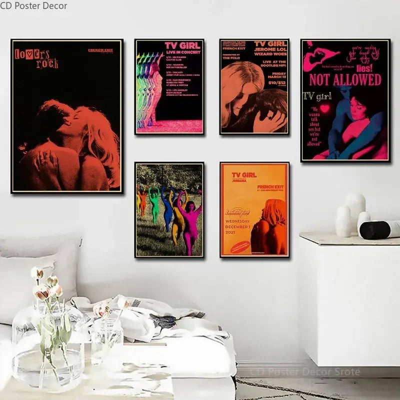 TV Girl Poster Who Really Cares/French Exit Lovers Rock Posters Music Prints Art Wall Painting Vintage Room Home Decor Picture June Wall Art
