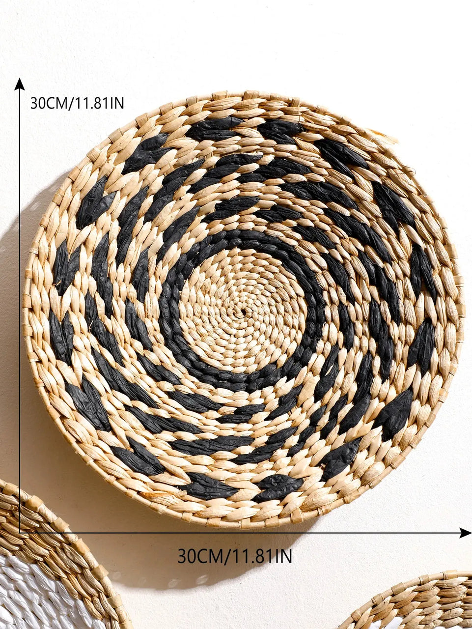 Seagrass Wall Hanging Decor Wall Basket Boho Home Decoration Handmade Natural Wall Art for Kitchen Bedroom Living Room Ornament June Wall Art
