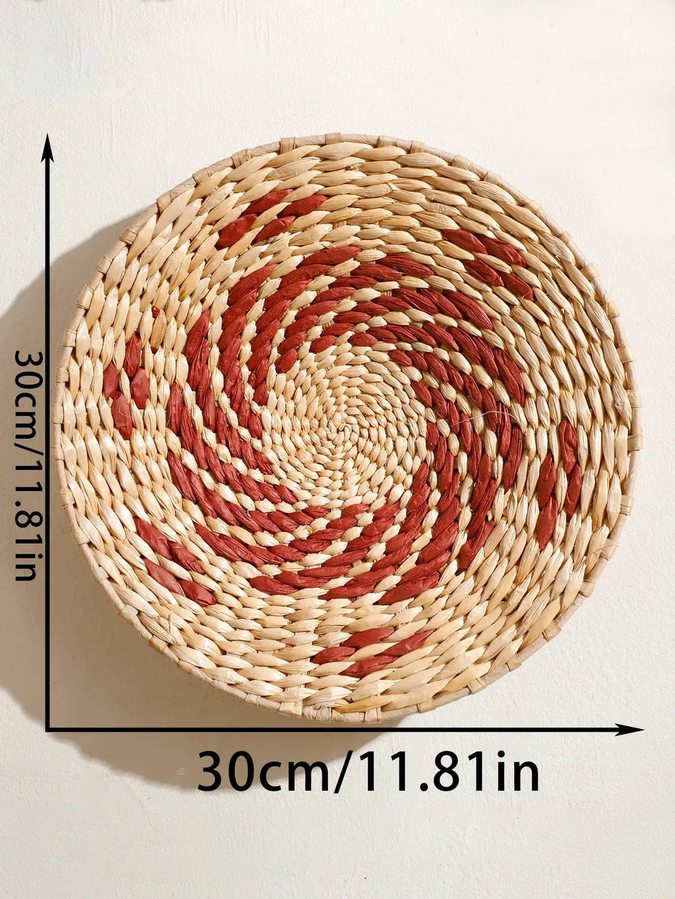 Seagrass Wall Hanging Decor Wall Basket Boho Home Decoration Handmade Natural Wall Art for Kitchen Bedroom Living Room Ornament June Wall Art