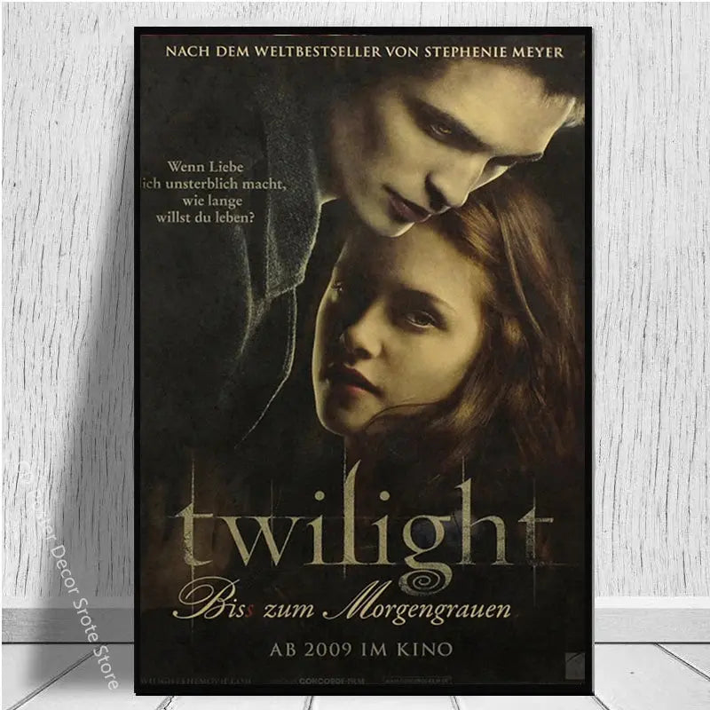 Movie Twilight Poster Edward Bella Retro Kraft Paper Prints Picture DIY Film Vintage Room Home Bar Cafe Art Wall Decor Painting June Wall Art