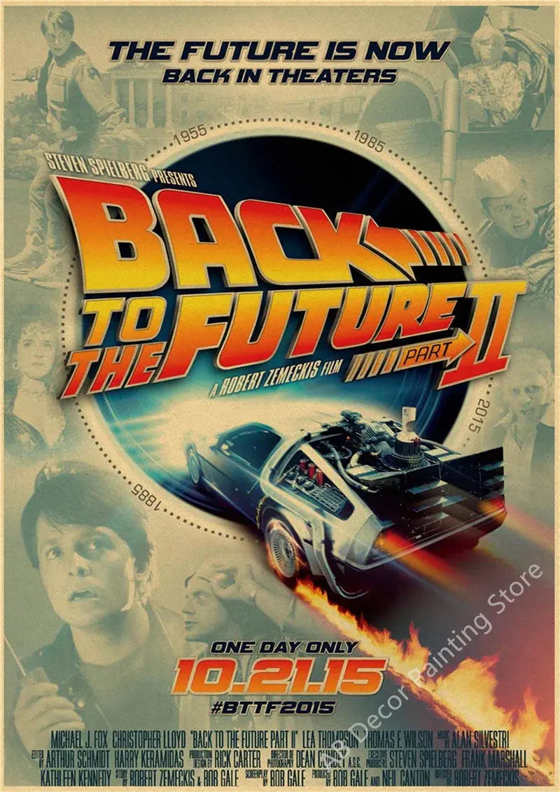 Back To The Future 1 2 3 Movie Posters Kraft Paper Prints Vintage Home Room Cafe Bar Art Wall Decor Aesthetic Painting Picture June Wall Art